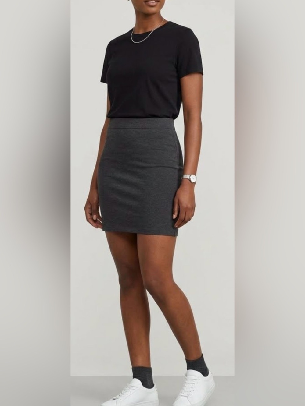 Classic Charcoal Mini Skirt - Women